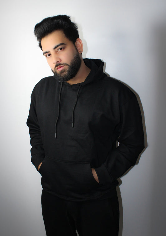 Montx Oversized Drop Shoulder Hoodie – Black Color