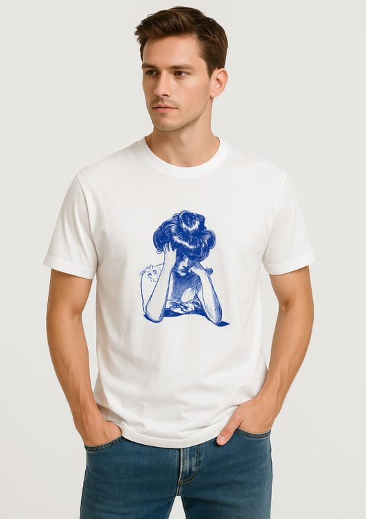Montx White Printed Regular Fit T-Shirt – Classic Street Edition