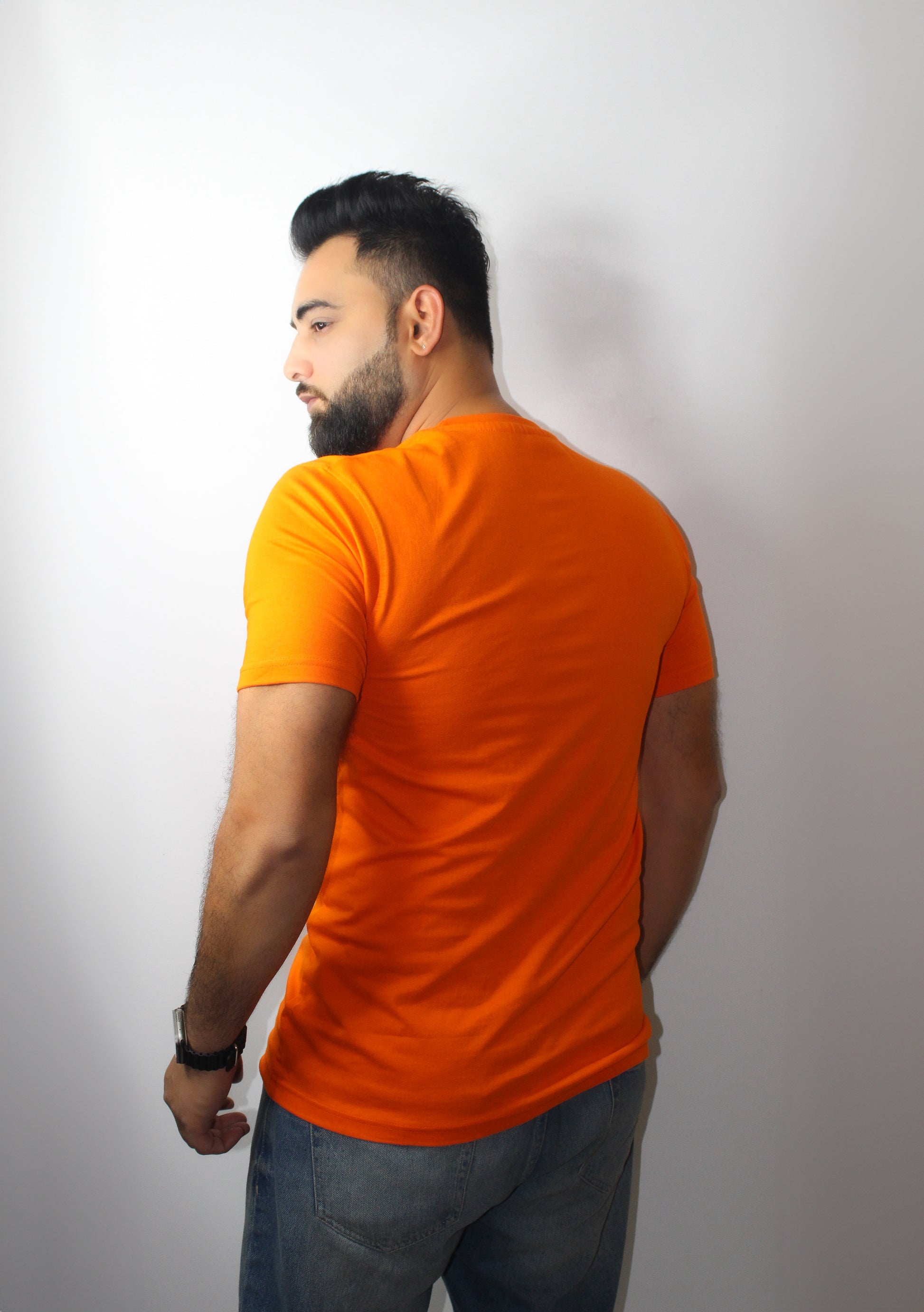 Men's Half Sleeve Round Neck Regular Fit T-Shirt – Orange Color - Montx The Clothing Brand