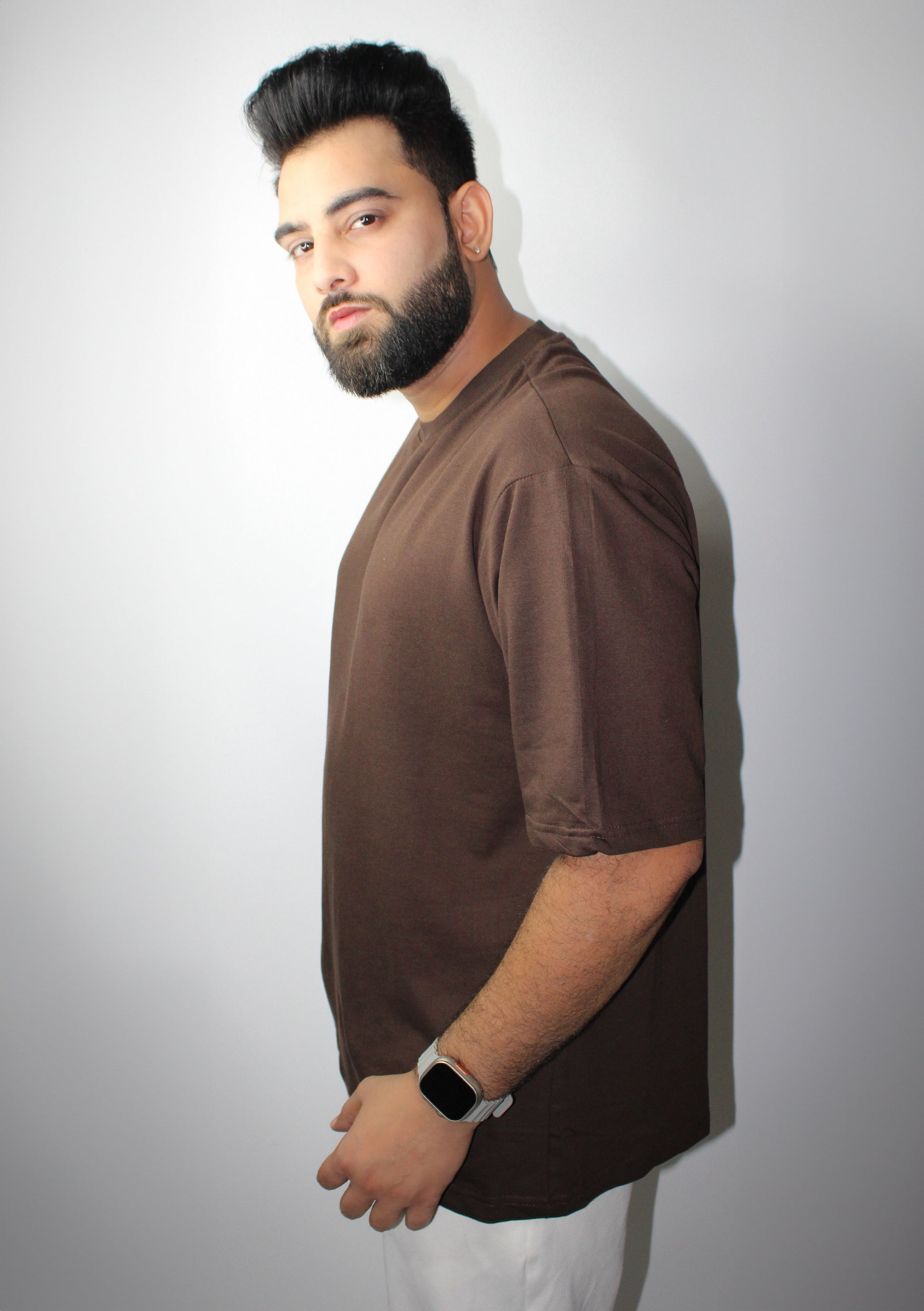 Men's Oversized Brown T-Shirt for Men – French Terry Cotton - Montx The Clothing Brand