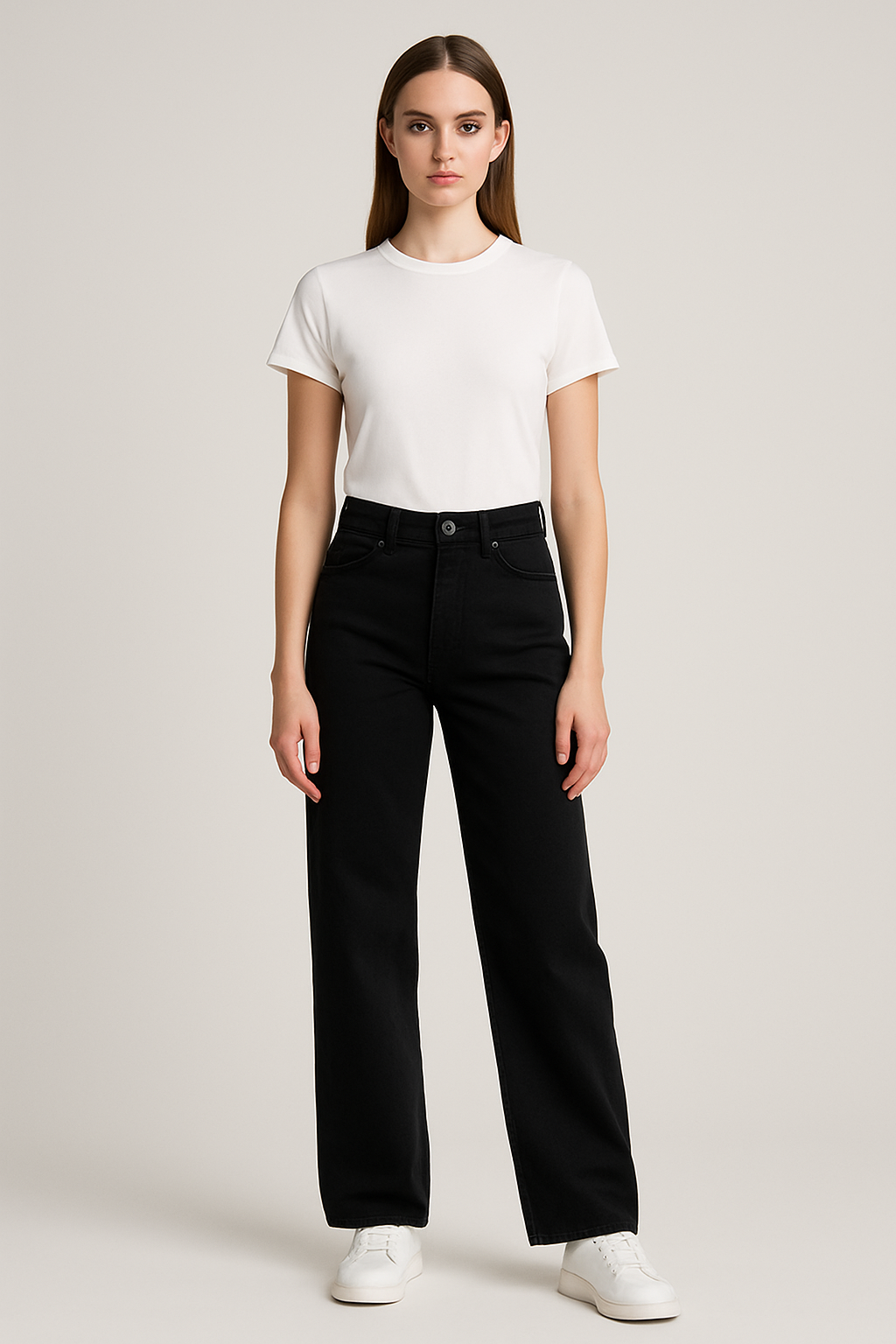 Montx Women's Denim Jeans Straight Fit - Black Color