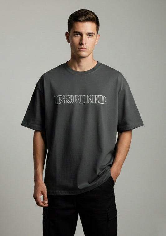 Montx Men's Inspired Print T-shirt Oversized Fit - Grey Color - Montx The Clothing Brand