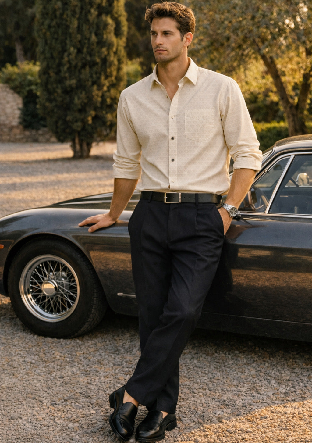 Men’s Premium Casual Shirt – Off White Signature Design - Montx The Clothing Brand