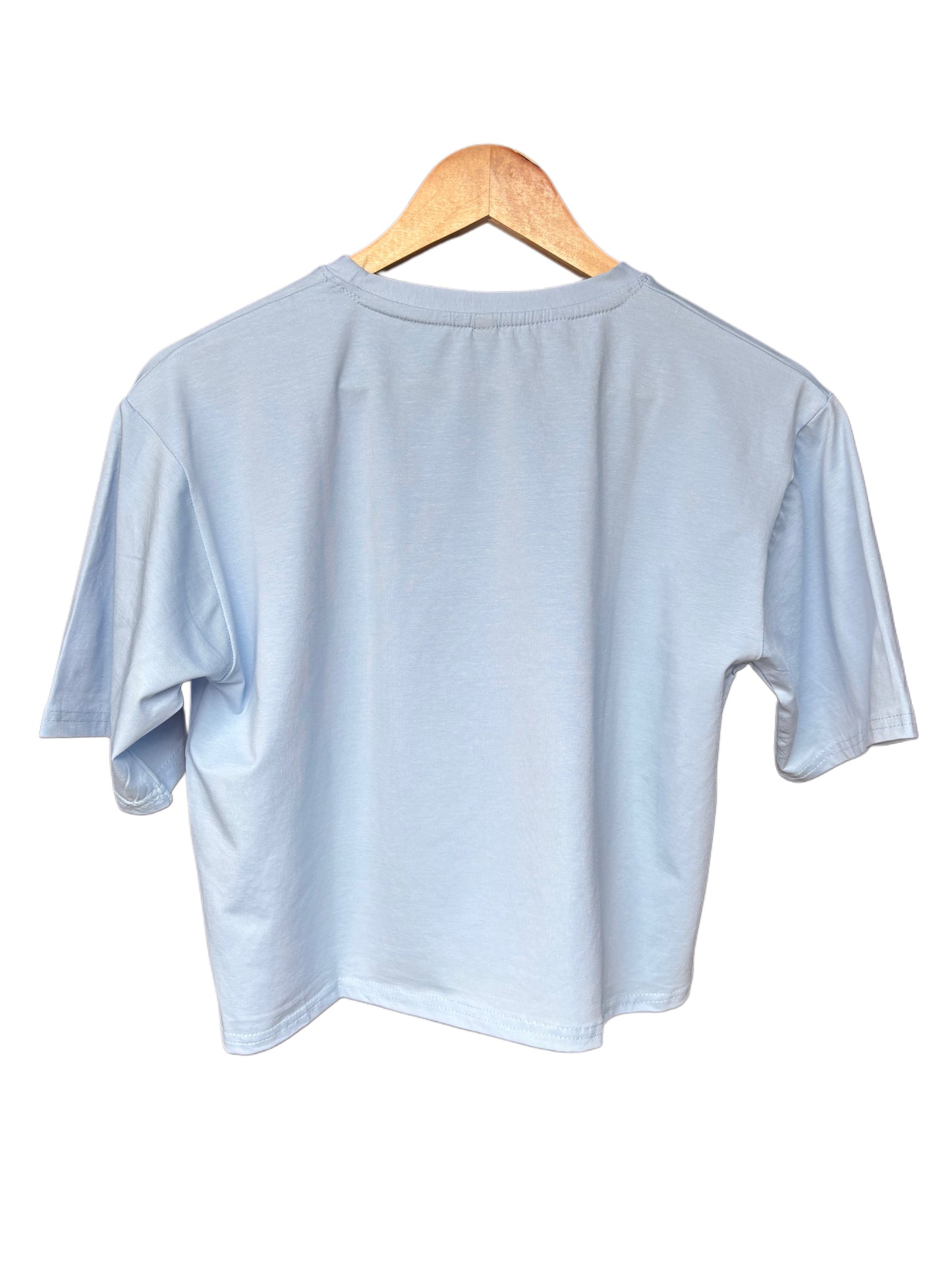 Women's Sky Blue Color Pink Panther Printed T-shirt – Regular Fit