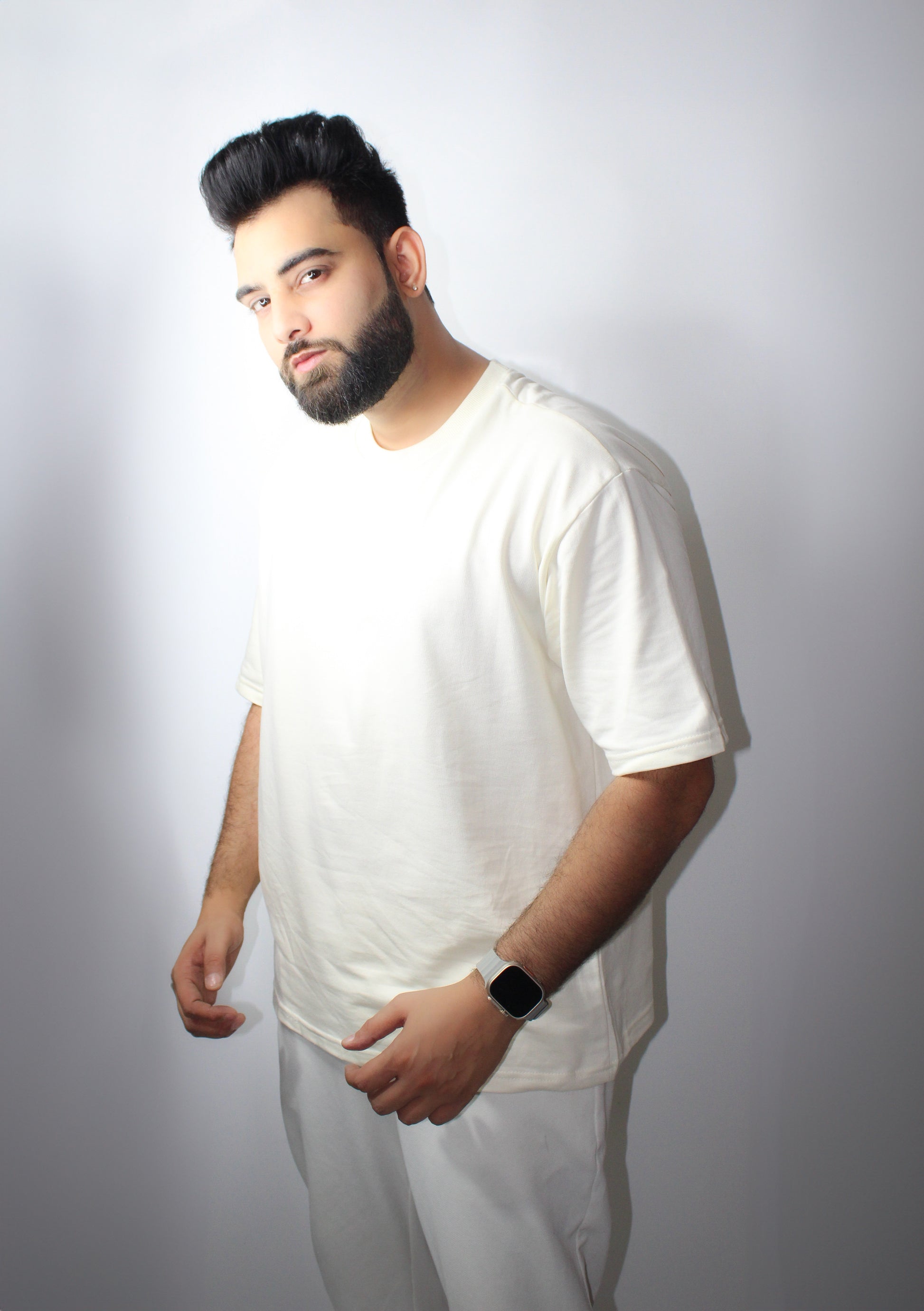 Men's Oversized Off-White T-Shirt for Men – French Terry Cotton - Montx The Clothing Brand