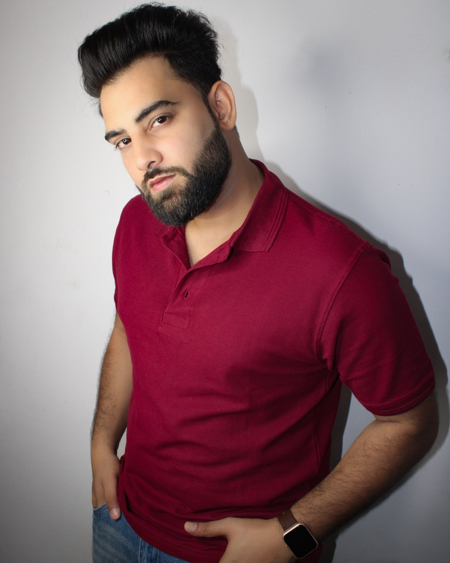 Montx Men's Premium Polo T-Shirt – Wine Color