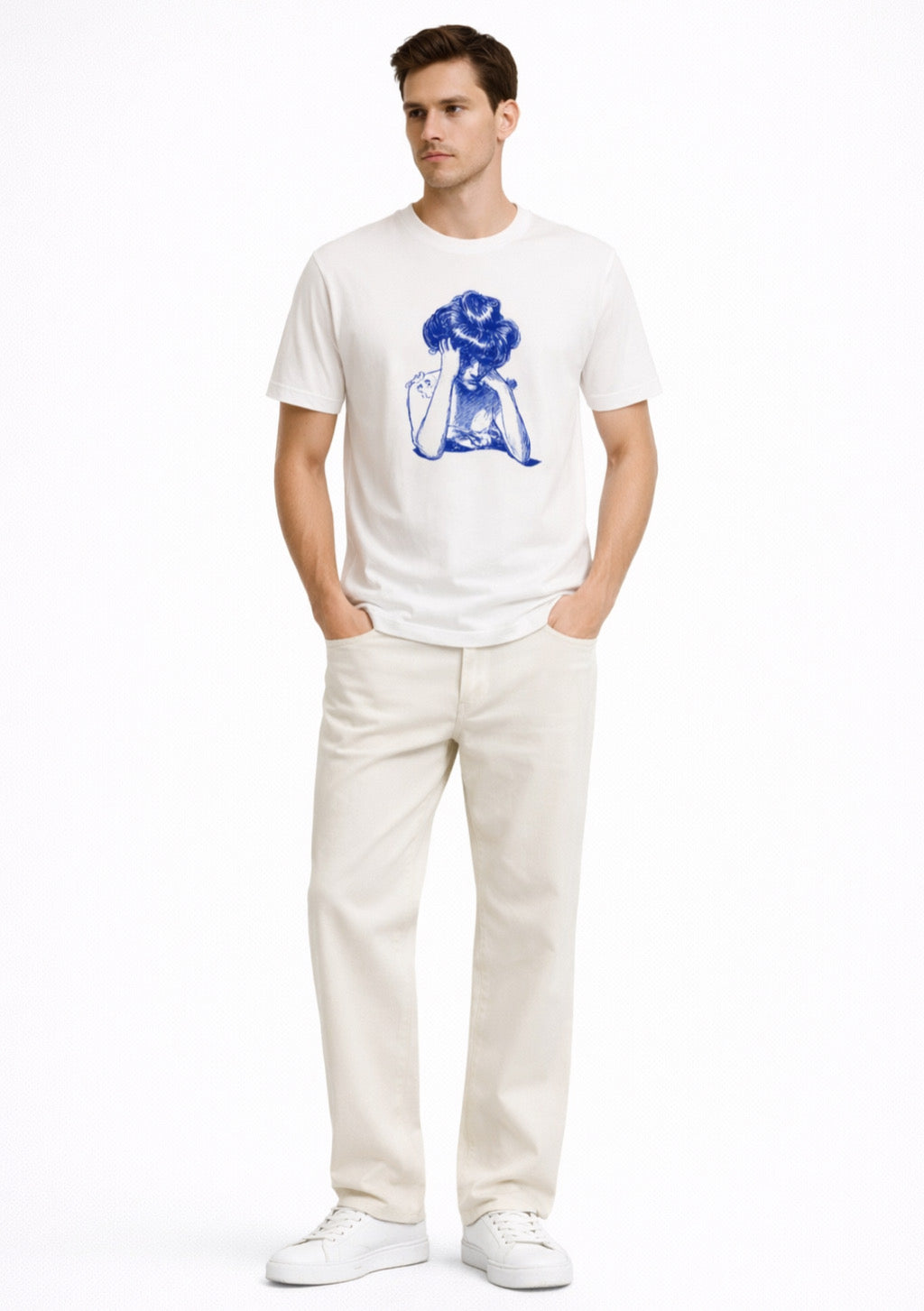 Montx White Printed Regular Fit T-Shirt – Classic Street Edition - Montx The Clothing Brand