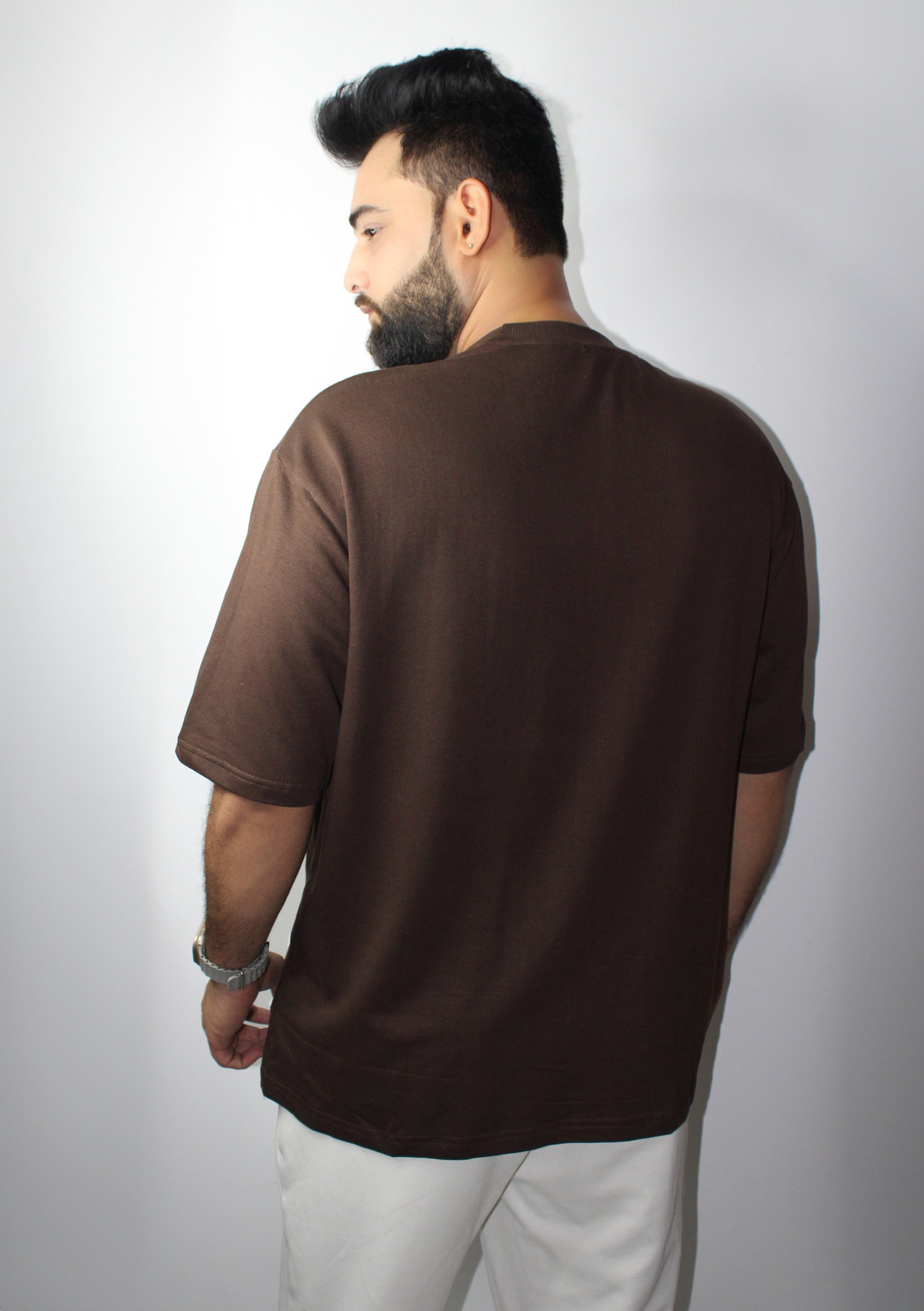 Men's Oversized Brown T-Shirt for Men – French Terry Cotton - Montx The Clothing Brand