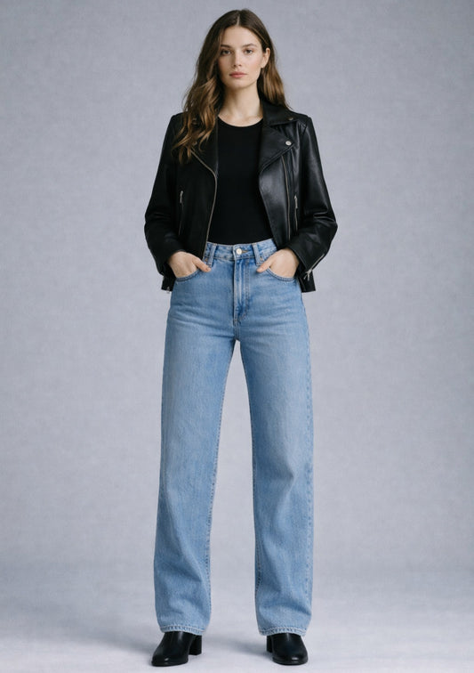 Montx Women's Denim Jeans Straight Fit - Light Blue - Montx The Clothing Brand