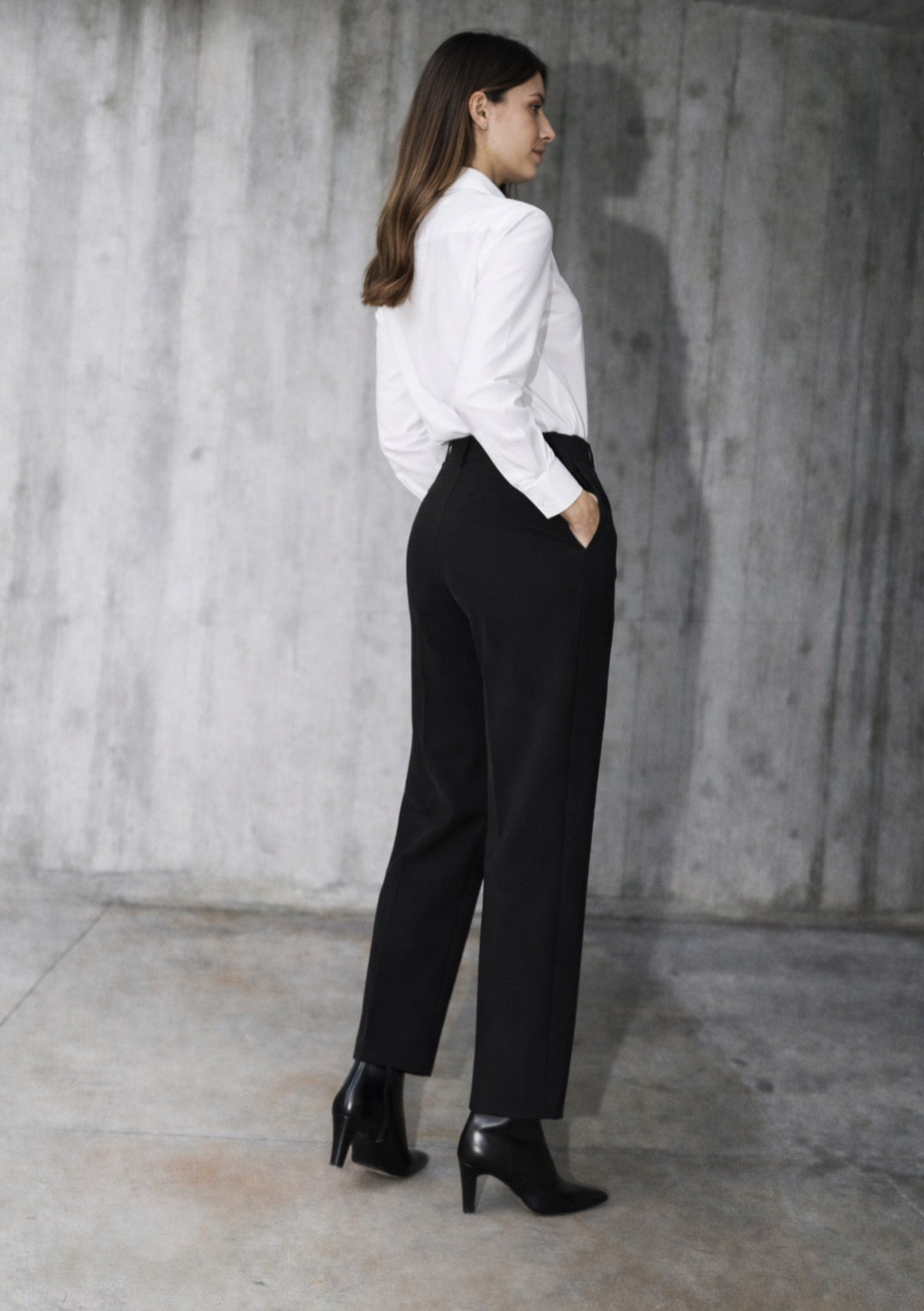 Women's Formal Wide-Leg Trouser - Black Color - Montx The Clothing Brand