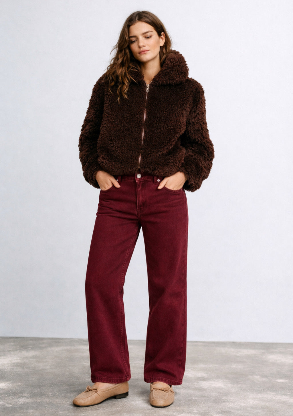 Montx Women's Straight Fit Denim Jeans – Wine Color - Montx The Clothing Brand