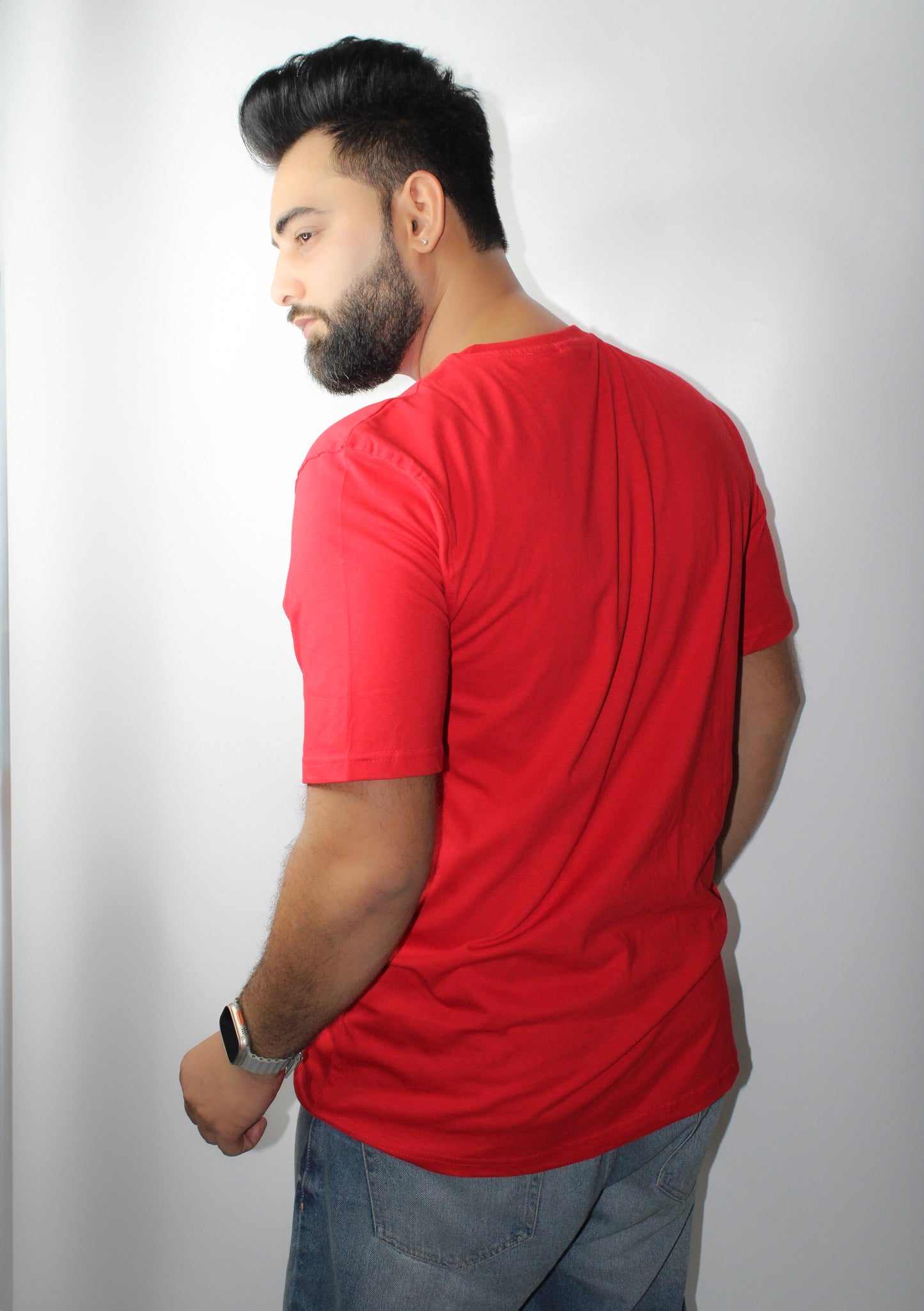 Men's Half Sleeve Round Neck Regular Fit T-Shirt  - Red Color - Montx The Clothing Brand
