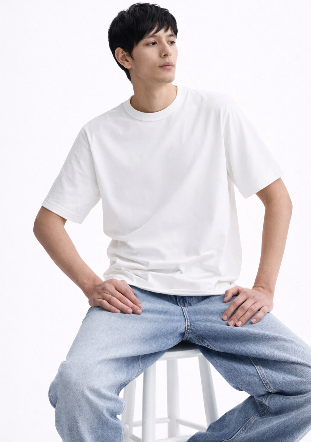 Men's Half Sleeve Round Neck T-Shirt Regular Fit - White Color - Montx The Clothing Brand