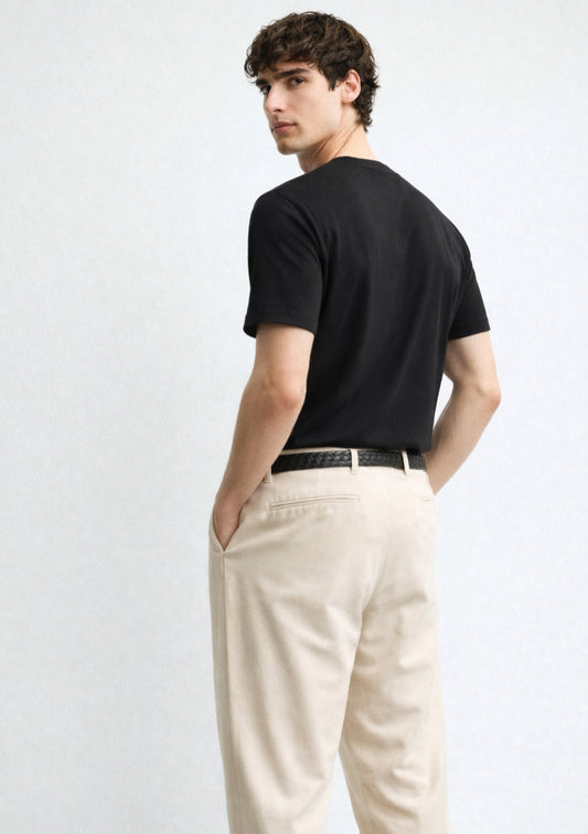 Men's Half Sleeve Round Neck Regular Fit T-Shirt – Black Color - Montx The Clothing Brand