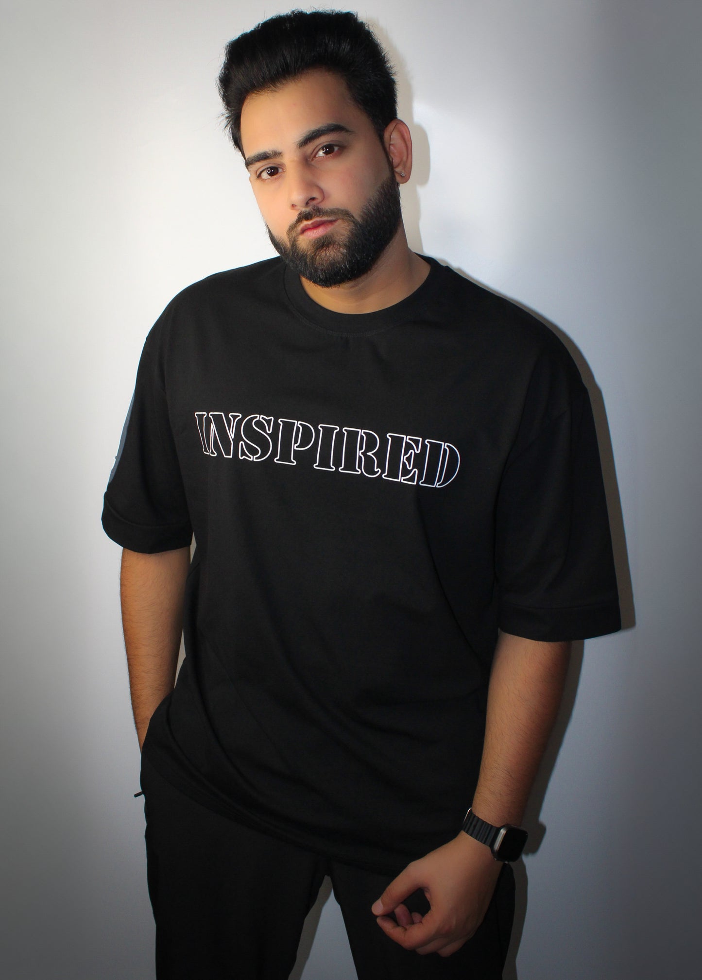 Montx Men's Inspired Print T-shirt Oversized Fit - Black Color