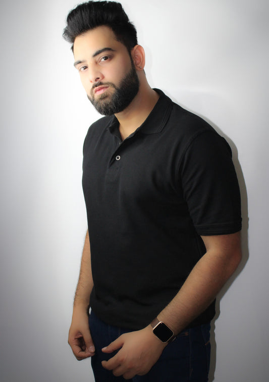 Montx Men's Premium Polo T-Shirt – Black Color - Montx The Clothing Brand