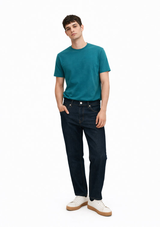 Men's Half Sleeve Round Neck T-Shirt Regular Fit - Turquoise Color - Montx The Clothing Brand