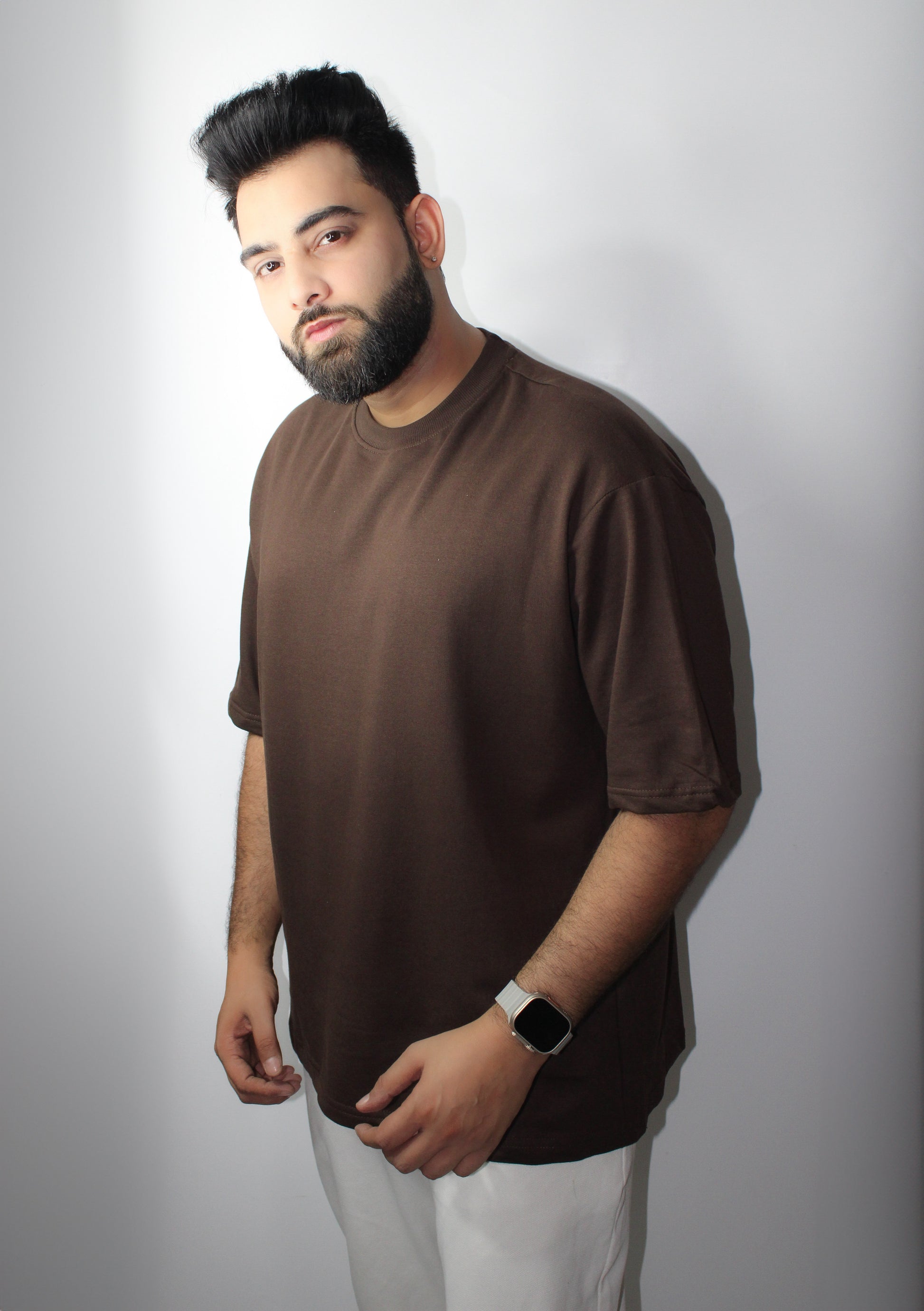 Men's Oversized Brown T-Shirt for Men – French Terry Cotton - Montx The Clothing Brand