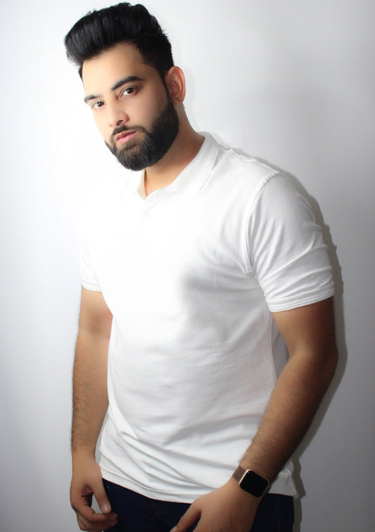 Montx Men's Premium Polo T-Shirt – White Color - Montx The Clothing Brand