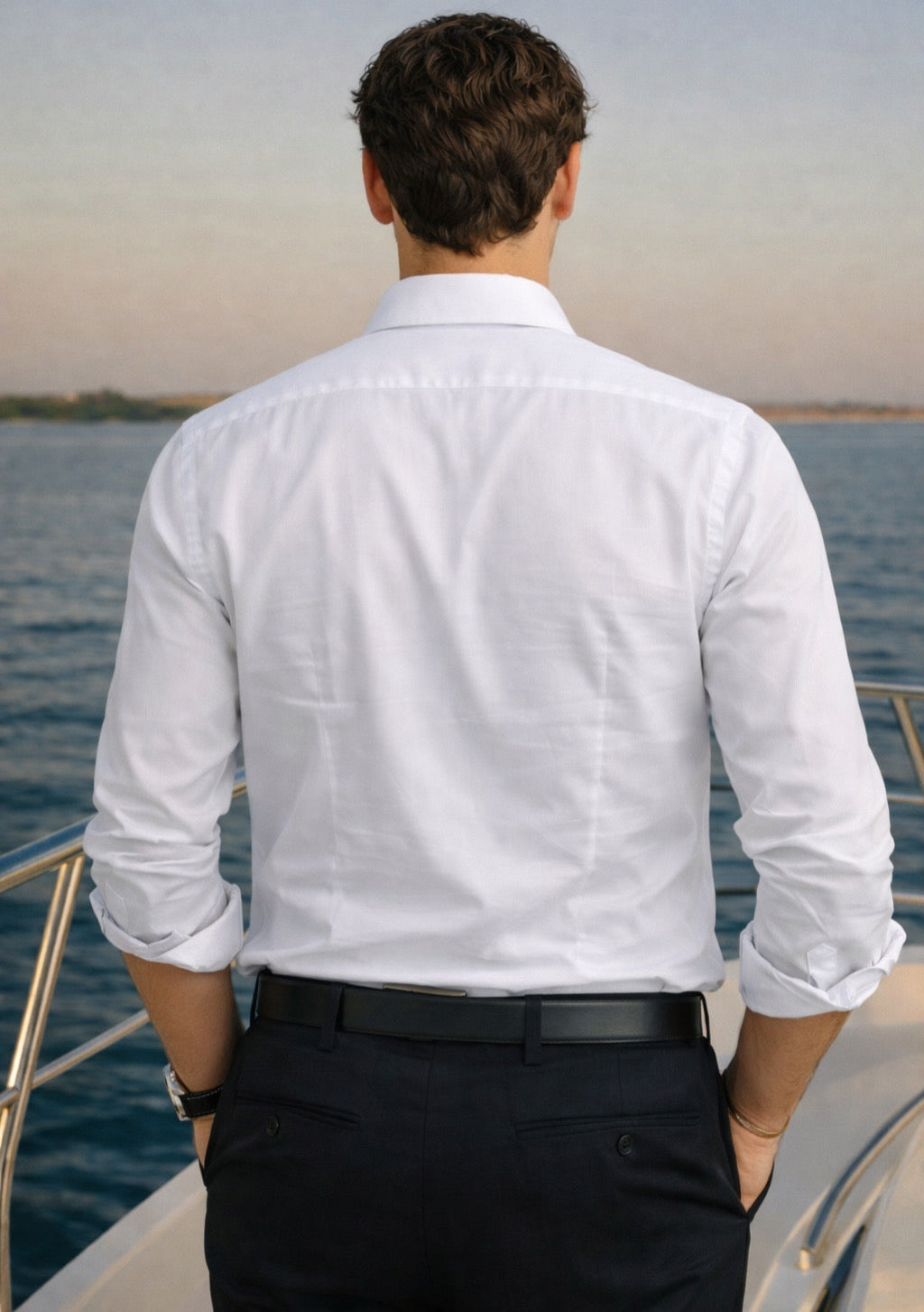 Men’s Premium Cotton Full-Sleeve Shirt – White - Montx The Clothing Brand