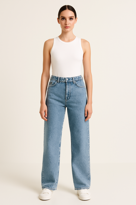 Montx Women's Denim Jeans Straight Fit - Original Denim Color