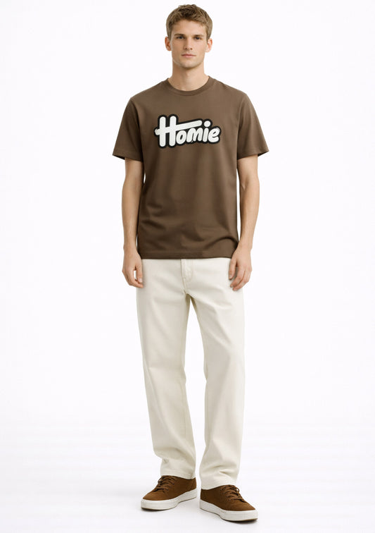 Montx Men's Half Sleeve Round Neck T-shirt Regular Fit - Coffee Color - Montx The Clothing Brand