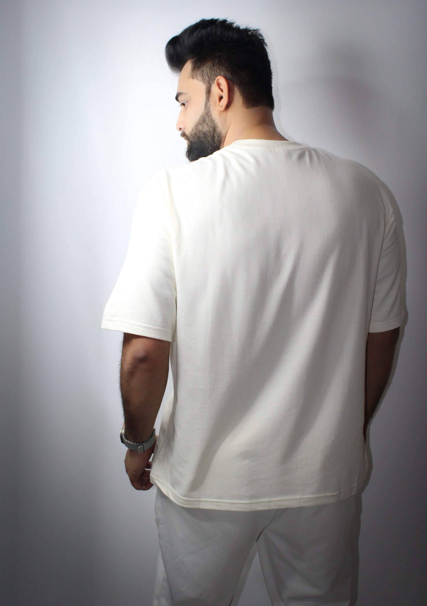 Men's Oversized Off-White T-Shirt for Men – French Terry Cotton - Montx The Clothing Brand