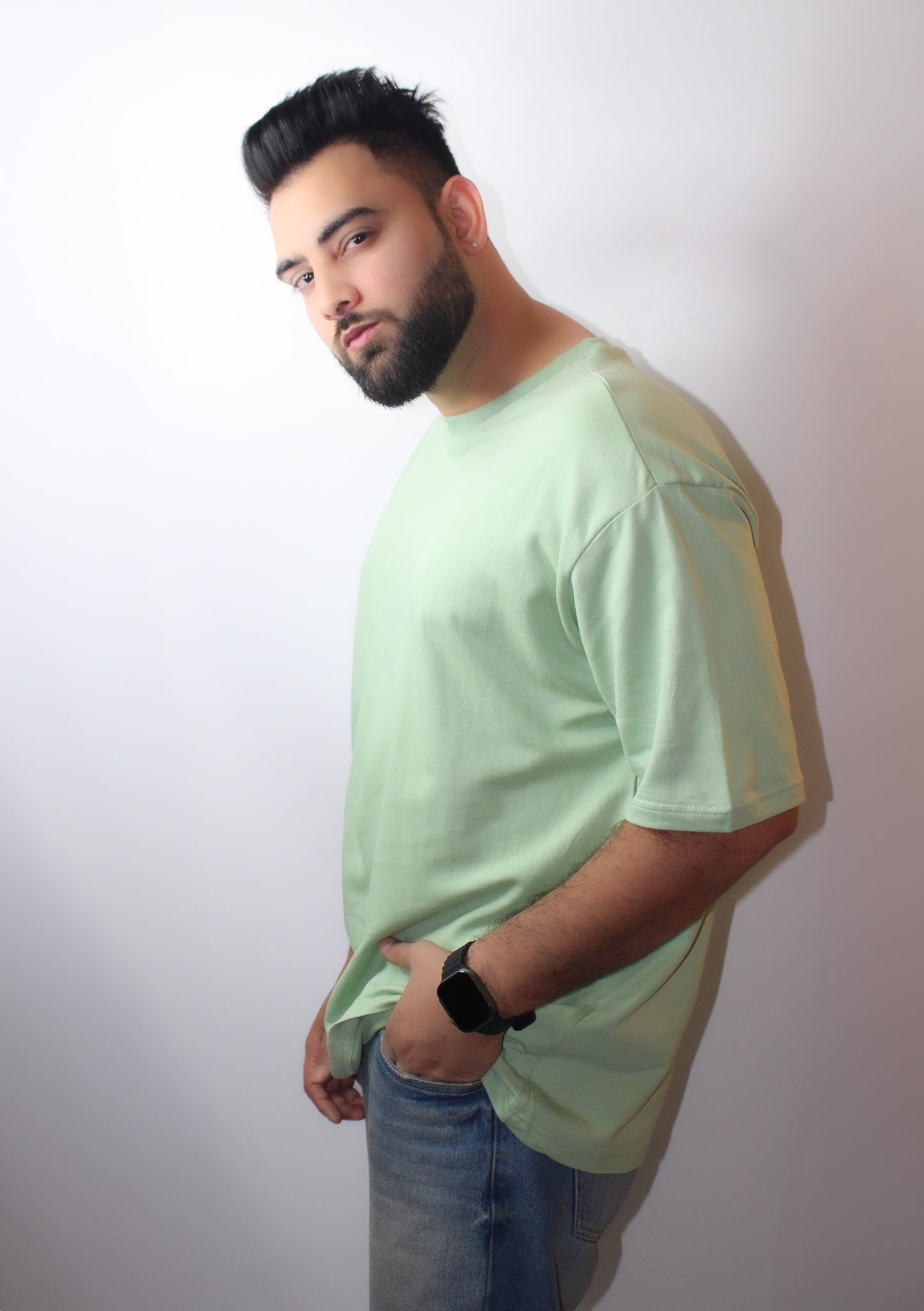Montx Pistachio Green Oversized T-Shirt – French Terry Cotton - Montx The Clothing Brand
