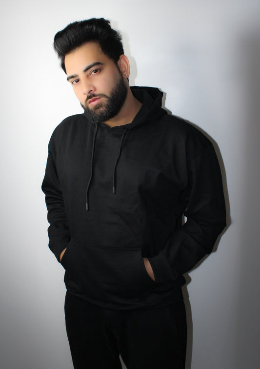 Montx Oversized Drop Shoulder Hoodie – Black Color - Montx The Clothing Brand
