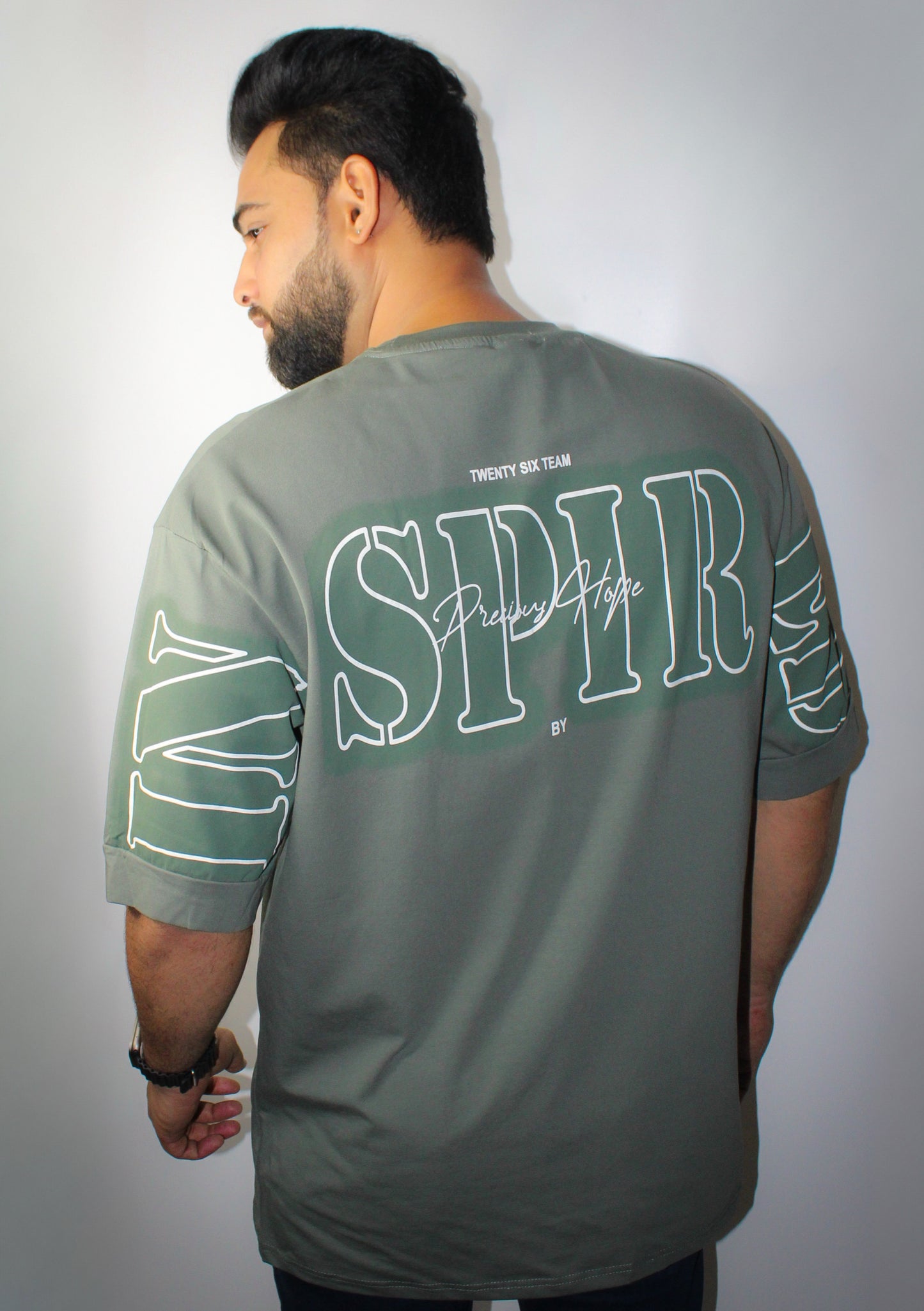 Montx Men's Inspired Print T-shirt Oversized Fit - Olive Color - Montx The Clothing Brand