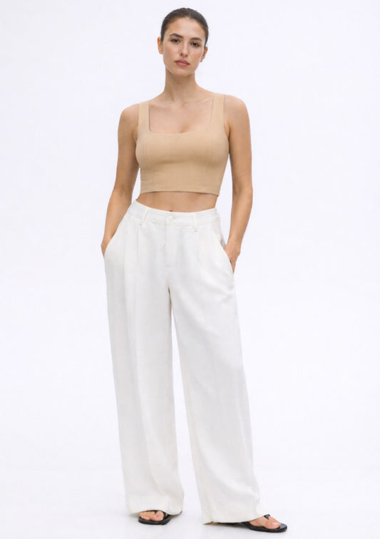 Women's Brown Crop Top with Air Suspended Bra Pads - Montx The Clothing Brand