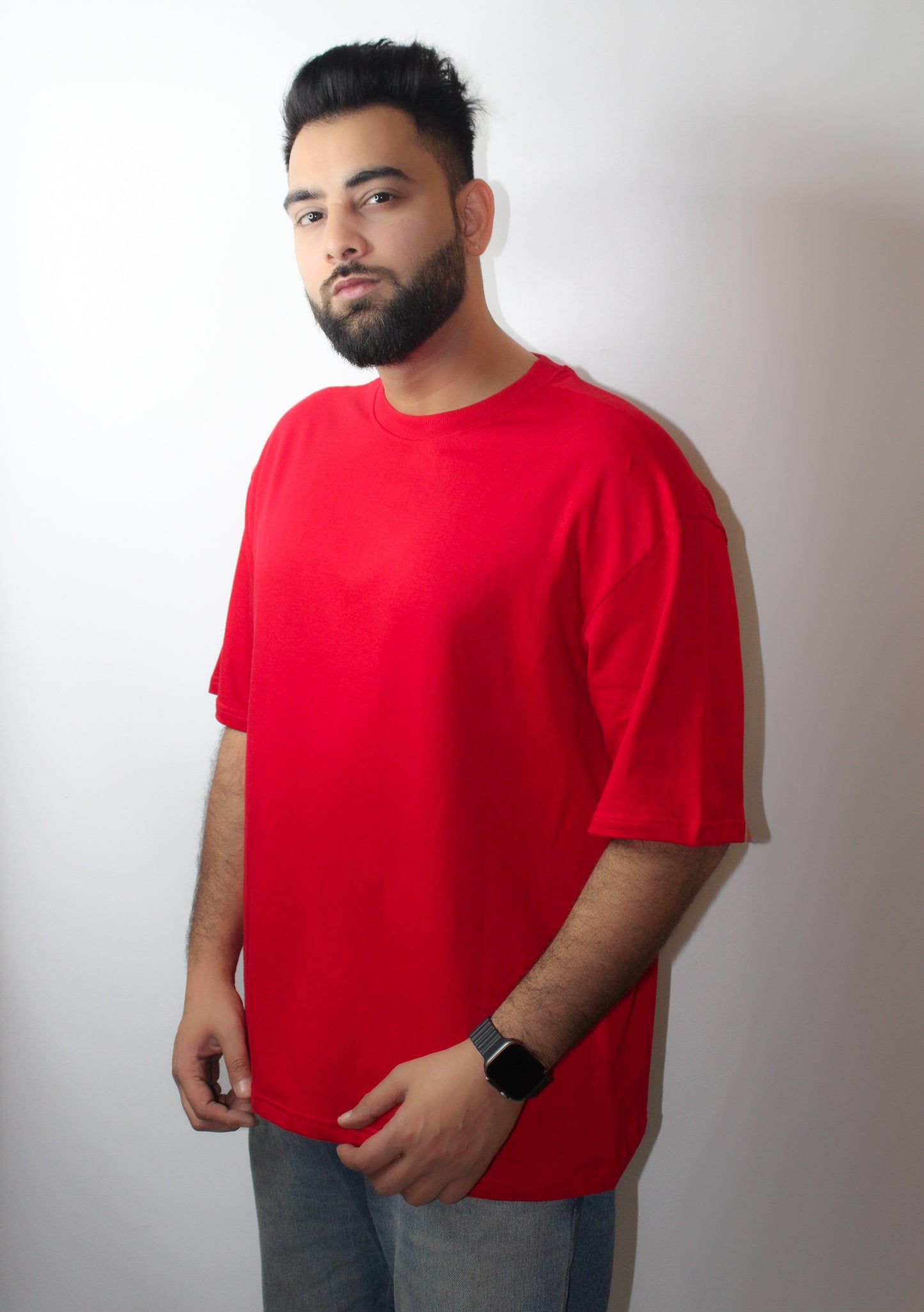 Montx Red Oversized T-Shirt – French Terry Cotton - Montx The Clothing Brand