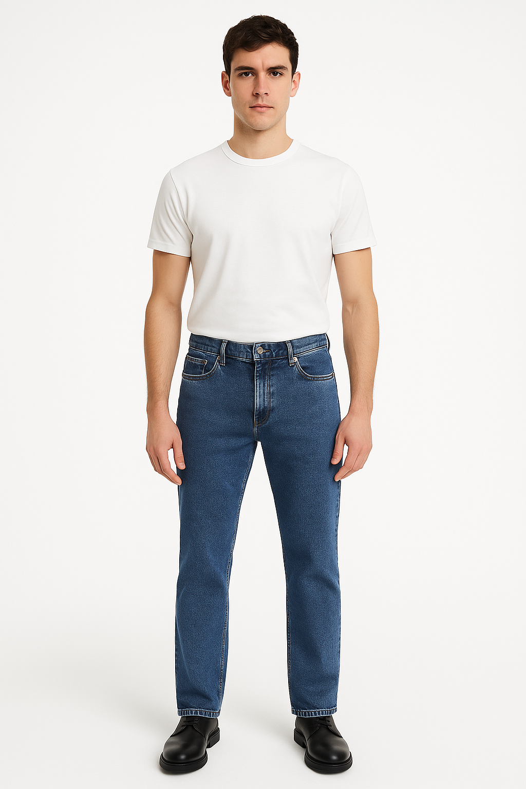 Montx Men's Straight Fit Denim Jeans - Blue Color