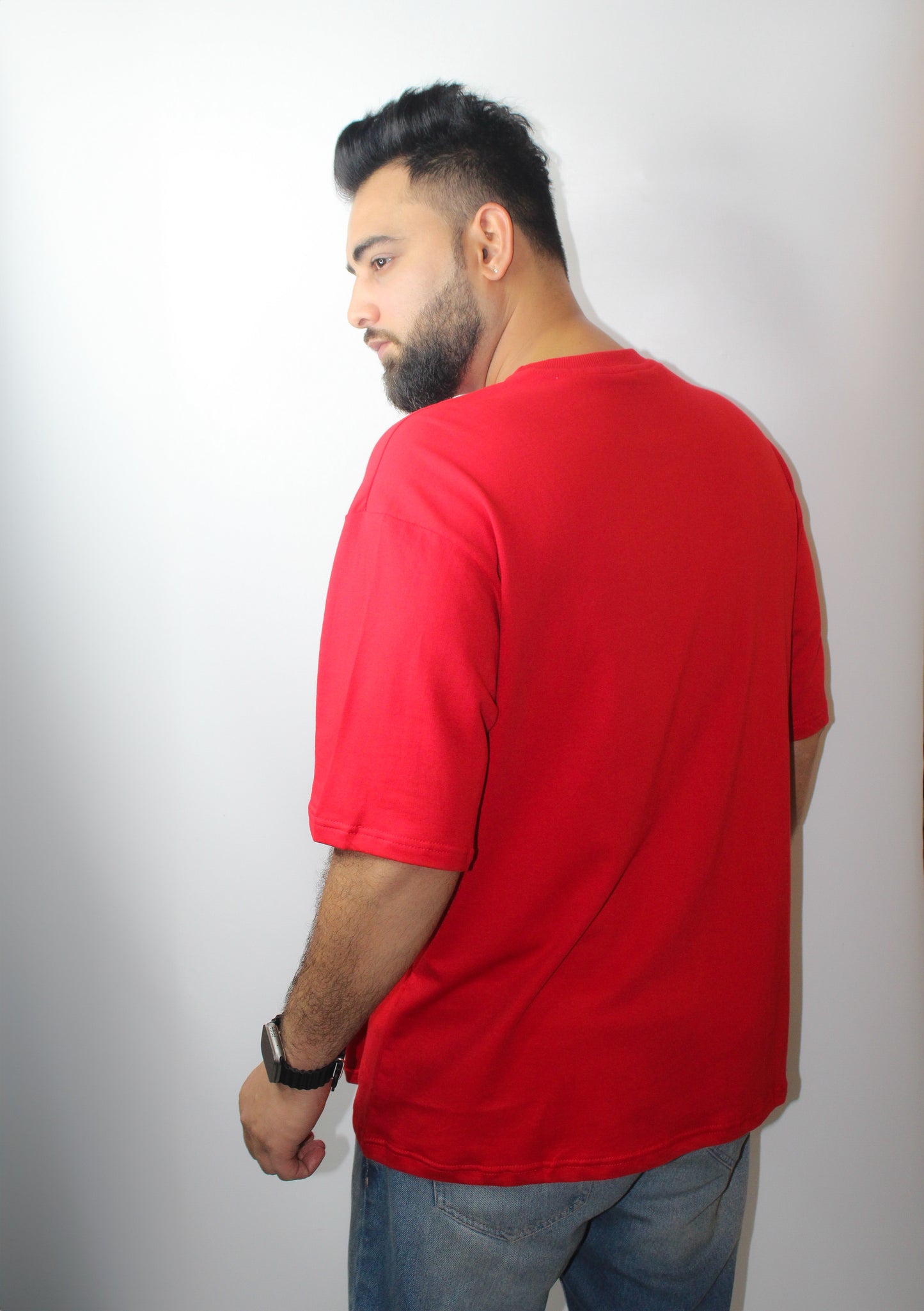 Montx Red Oversized T-Shirt – French Terry Cotton - Montx The Clothing Brand