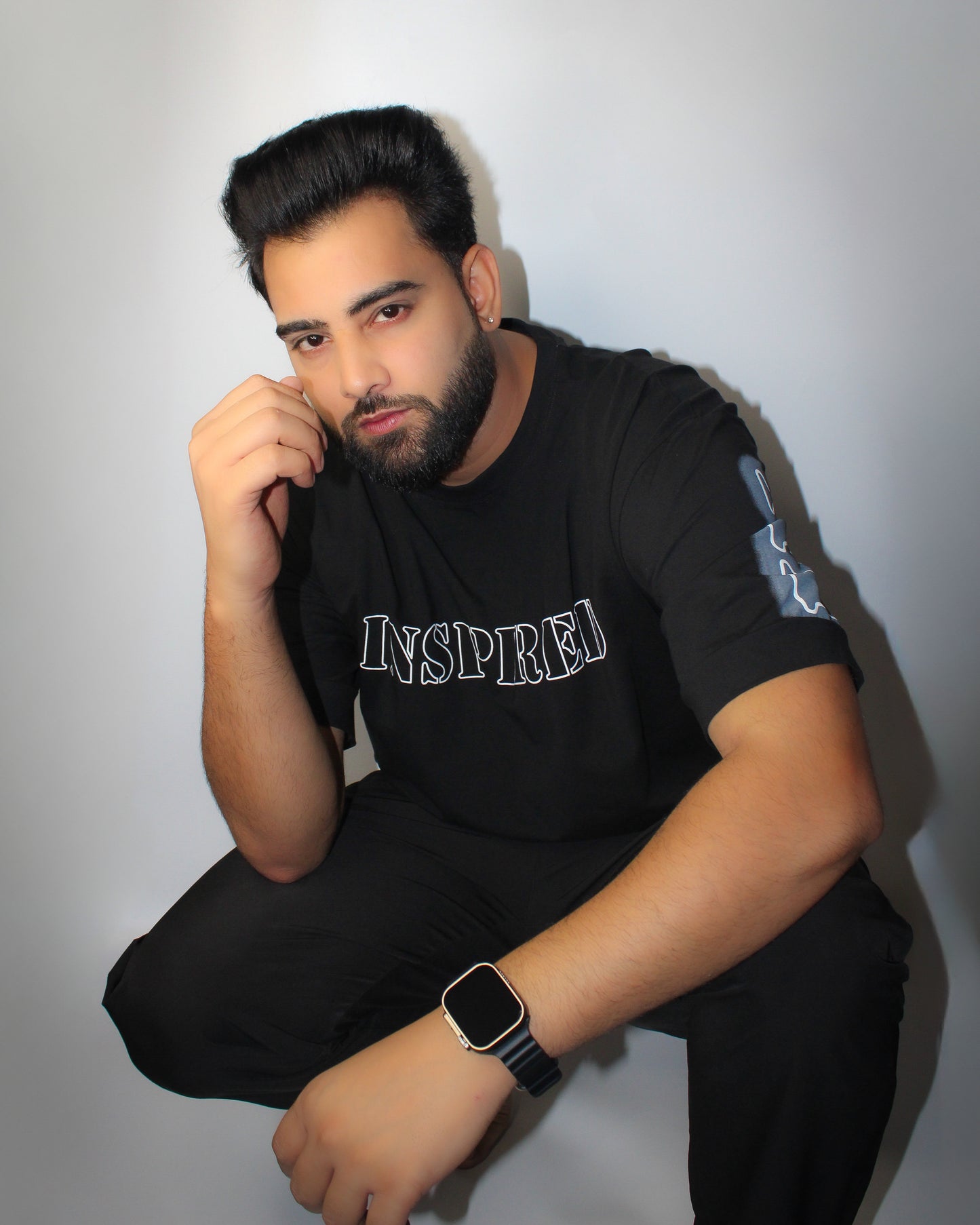 Montx Men's Inspired Print T-shirt Oversized Fit - Black Color