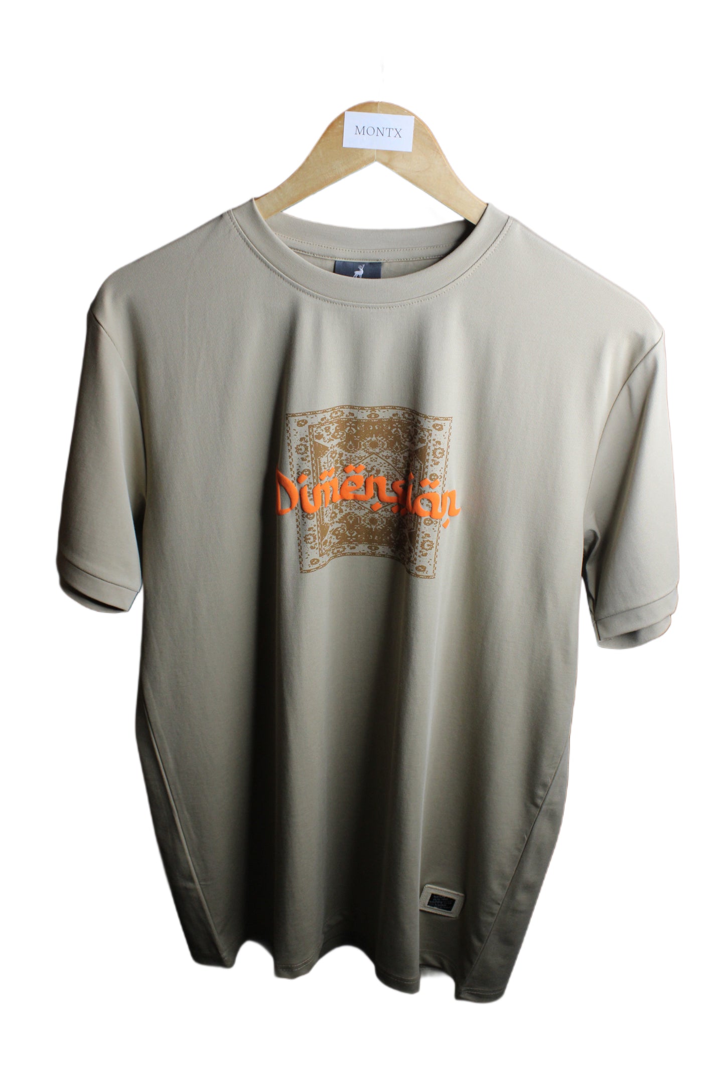 Montx Men's Cotton Round Neck T-shirt  Dimension Print  Regular Fit - Size XL