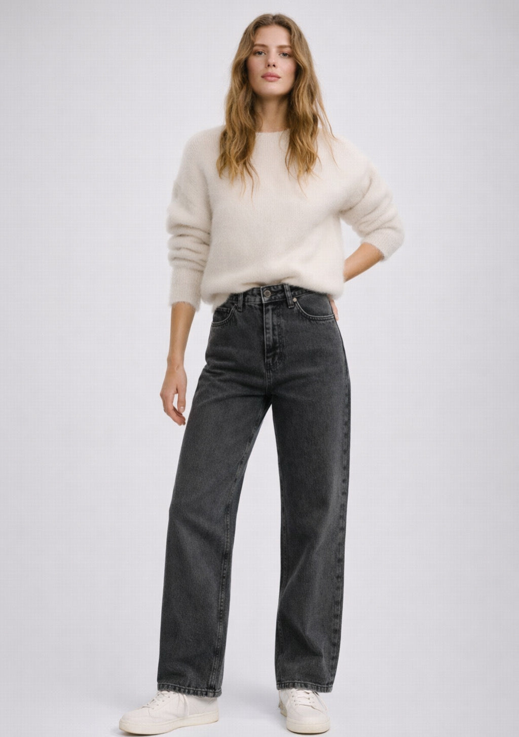 Montx Women's Denim Jeans Straight Fit - Charcoal Color - Montx The Clothing Brand