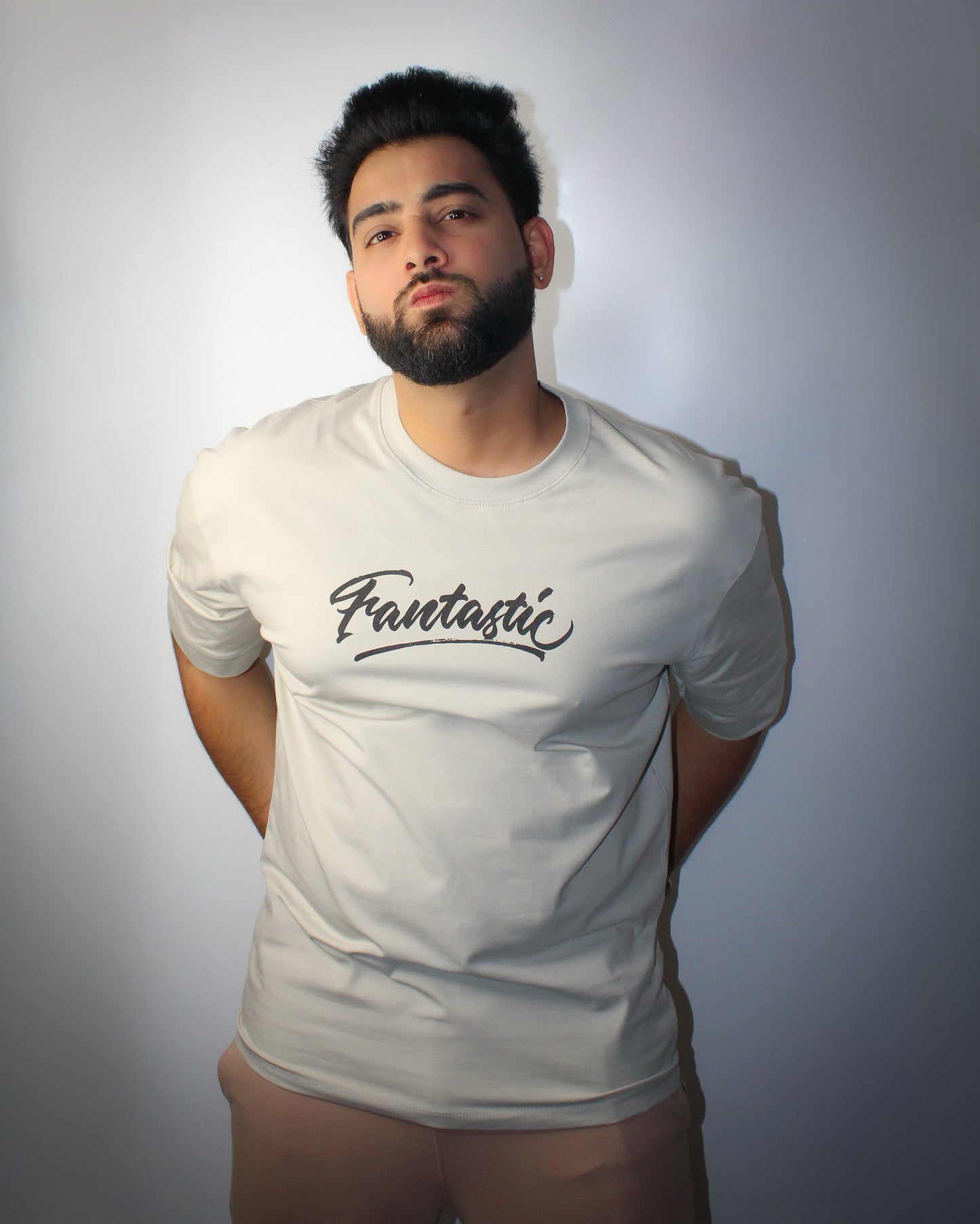 Montx Men's Fantastic Print T-shirt  Loose Fit  Street Style - Off White Color