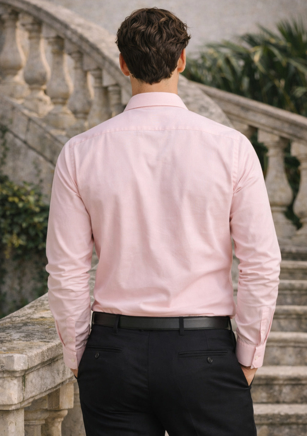 Men’s Premium Cotton Full-Sleeve Shirt – Light Pink - Montx The Clothing Brand
