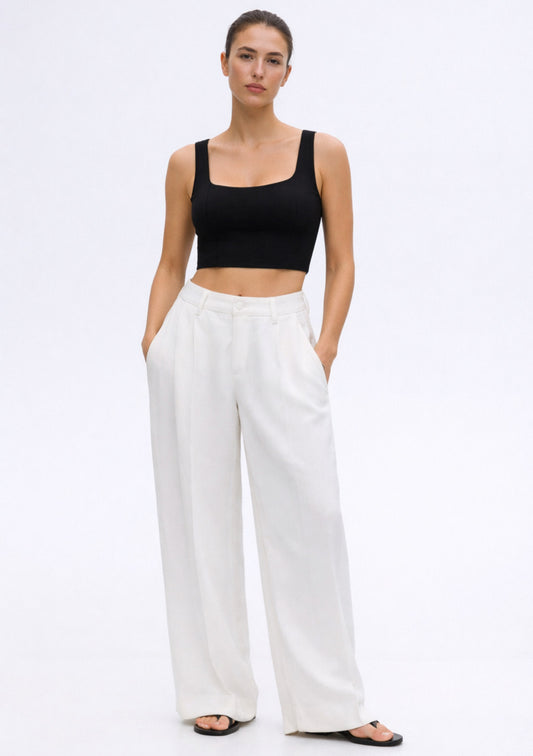 Women's Black Crop Top with Air Suspended Bra Pads - Montx The Clothing Brand