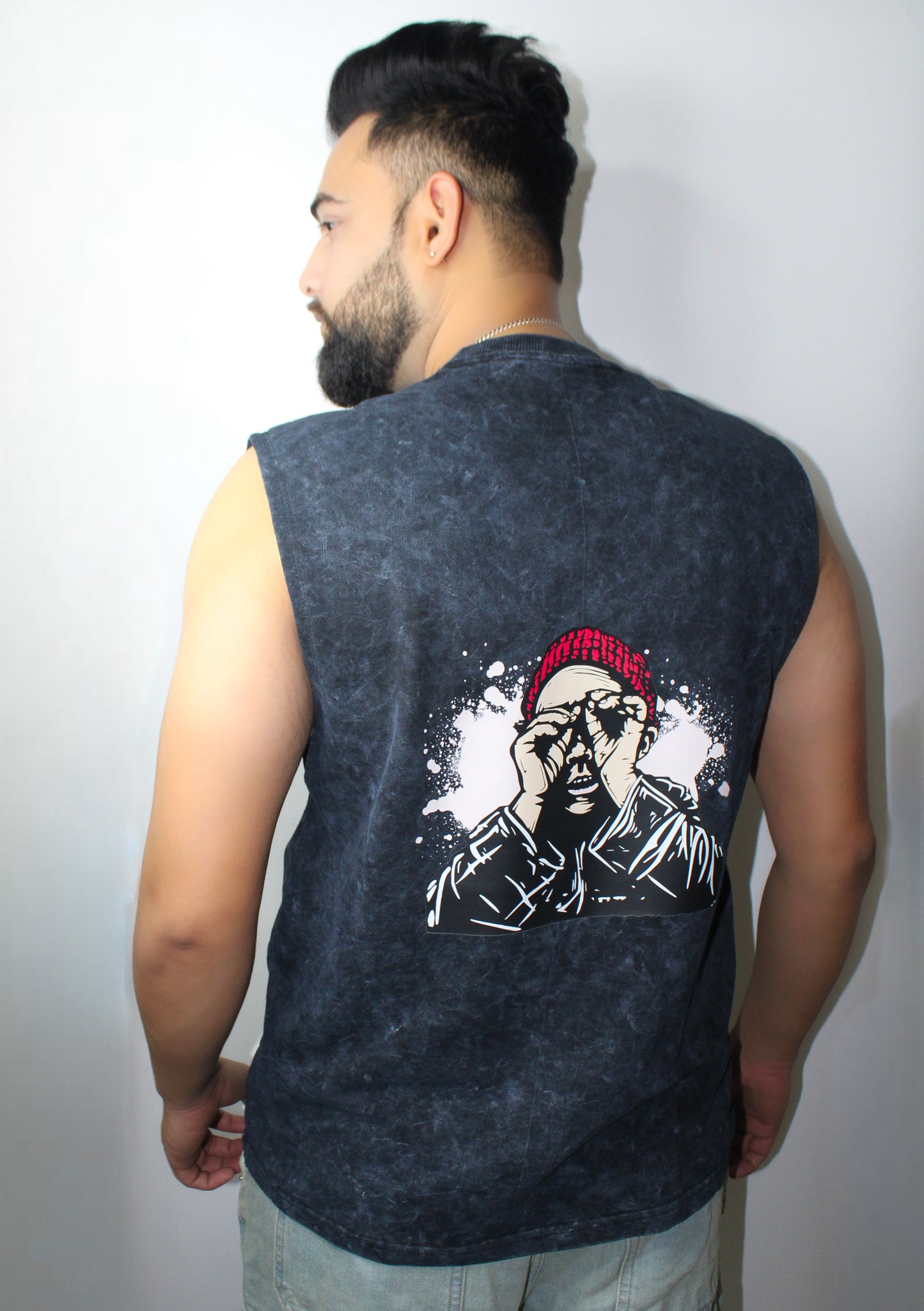 Montx Acid Wash Black Tank Top – Premium Streetwear Essential - Montx The Clothing Brand
