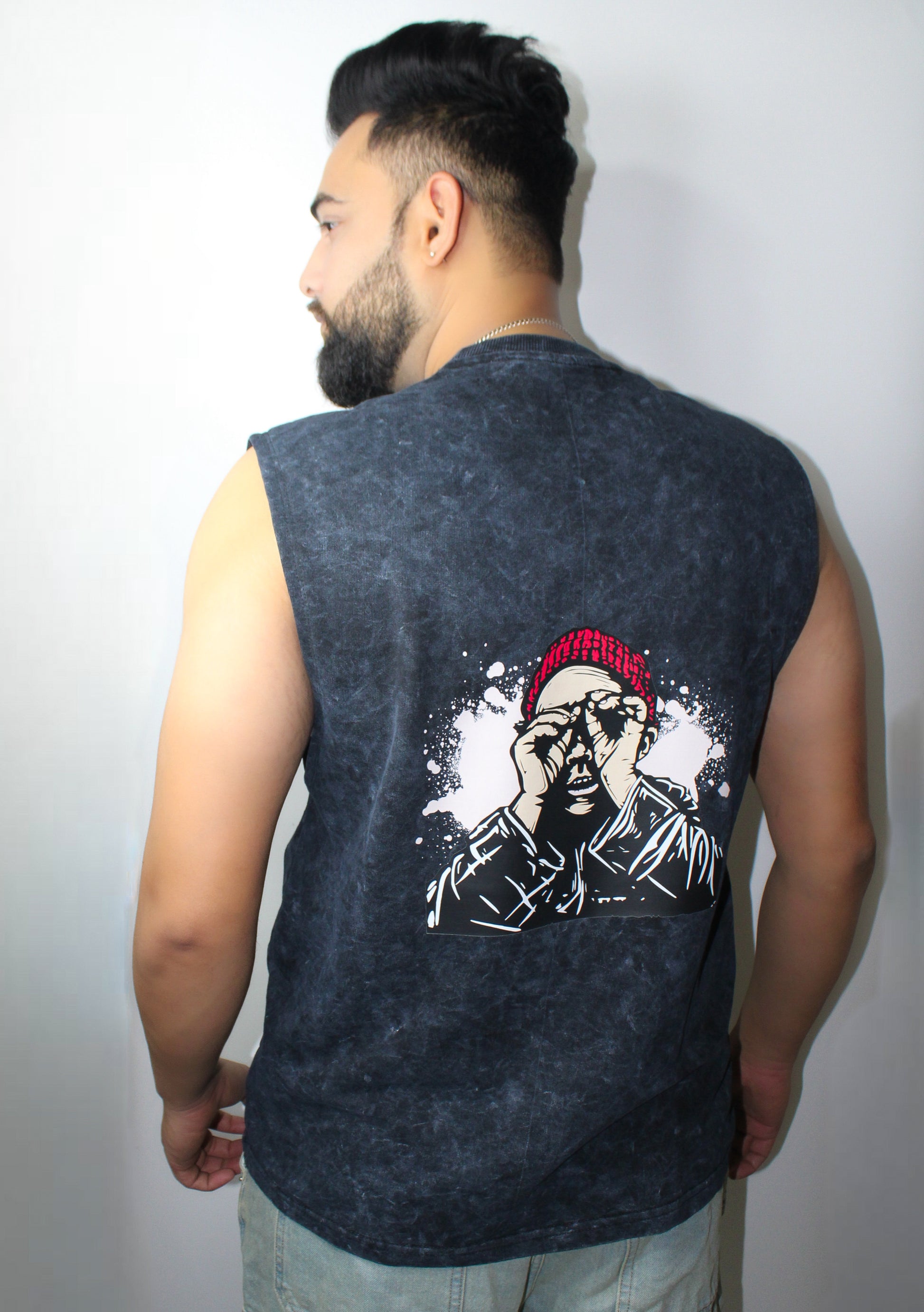 Montx Acid Wash Black Tank Top – Premium Streetwear Essential - Montx The Clothing Brand