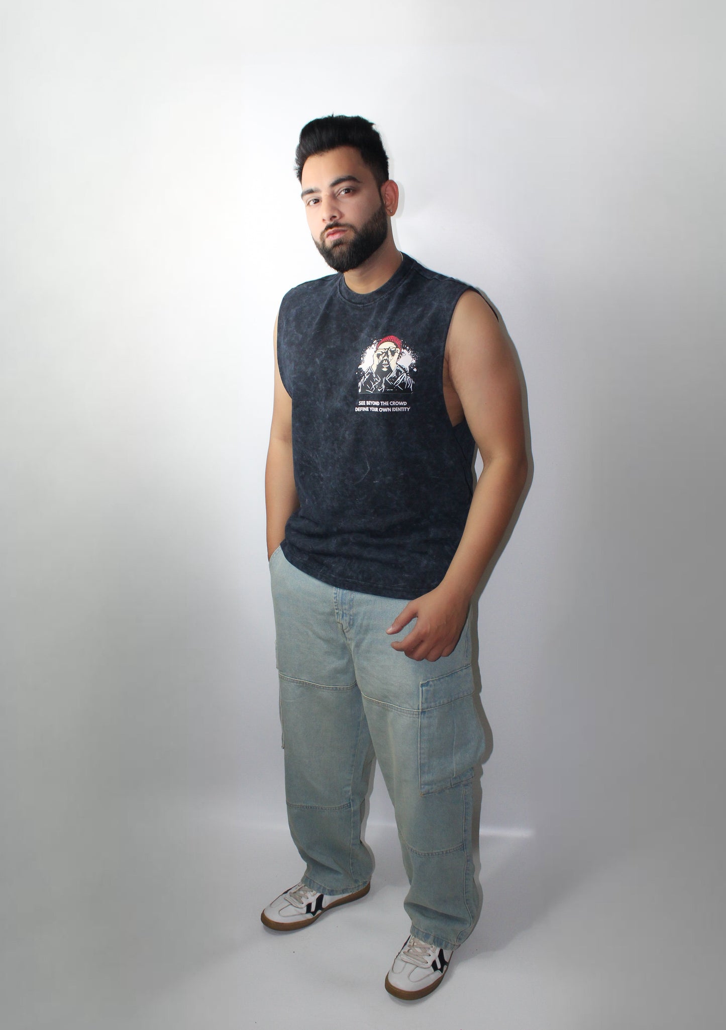 Montx Acid Wash Black Tank Top – Premium Streetwear Essential - Montx The Clothing Brand