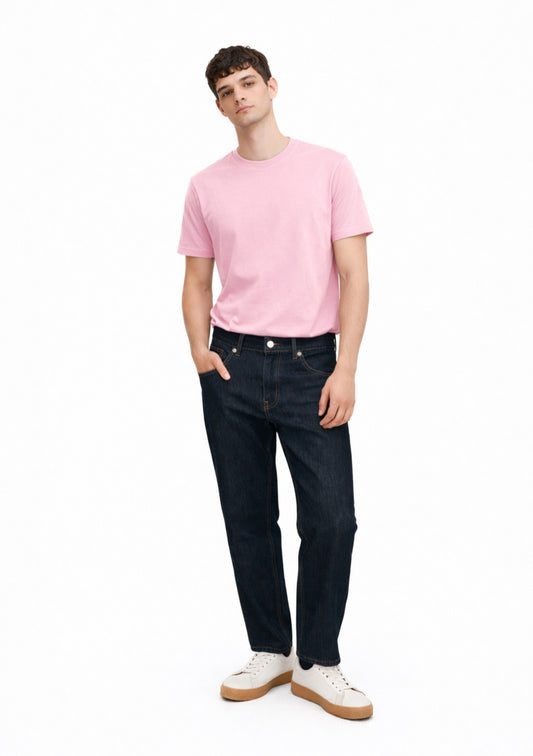Men's Half Sleeve Round Neck T-Shirt Regular Fit - Baby Pink Color - Montx The Clothing Brand