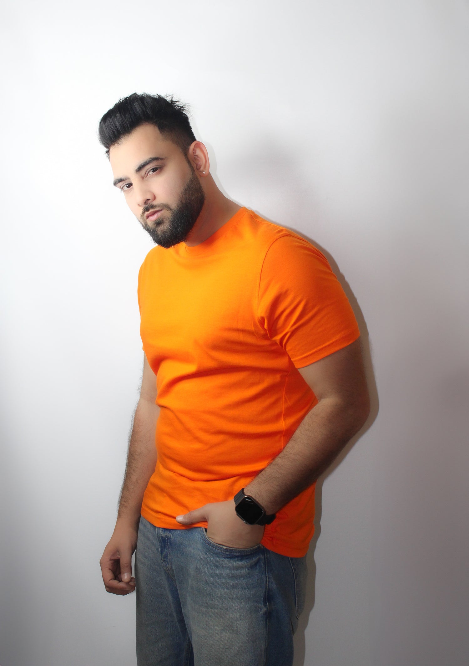 Men's Half Sleeve Round Neck Regular Fit T-Shirt – Orange Color - Montx The Clothing Brand