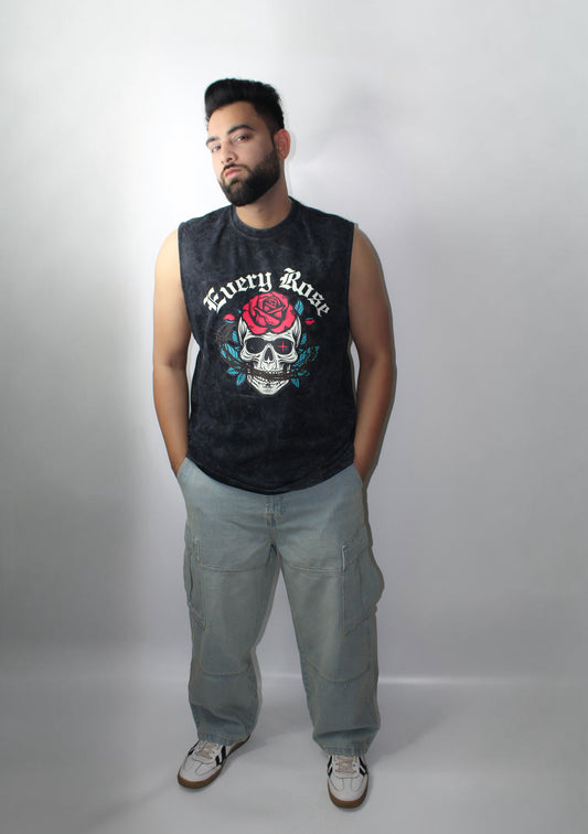 Montx Every Rose Acid Wash Tank Top – Exclusive Graphic Edition - Montx The Clothing Brand
