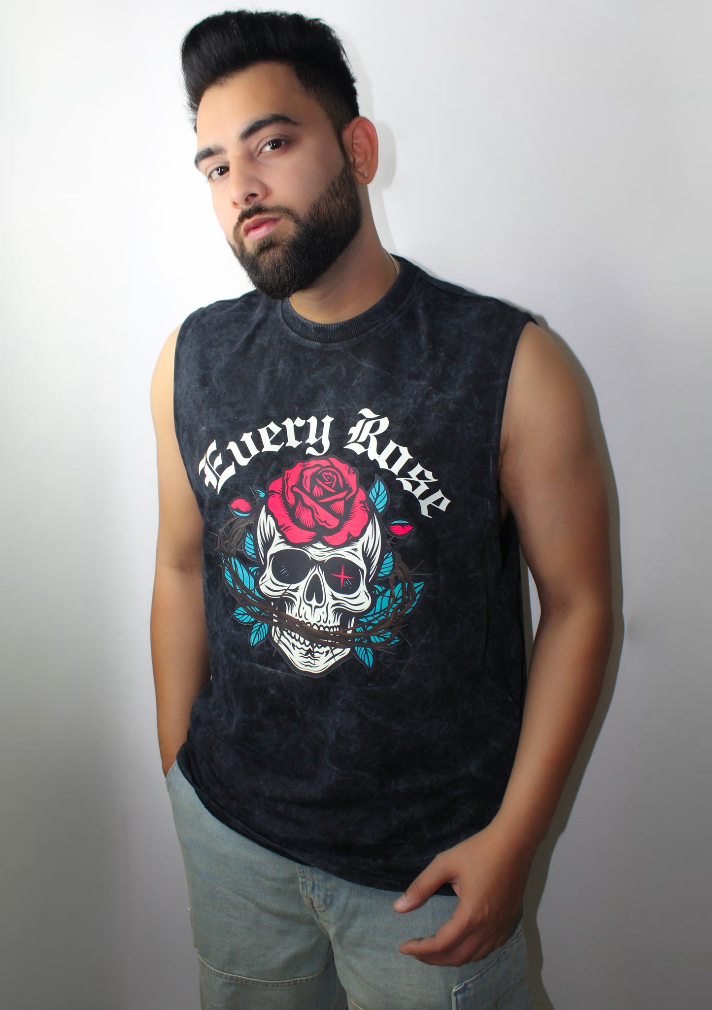 Montx Every Rose Acid Wash Tank Top – Exclusive Graphic Edition - Montx The Clothing Brand