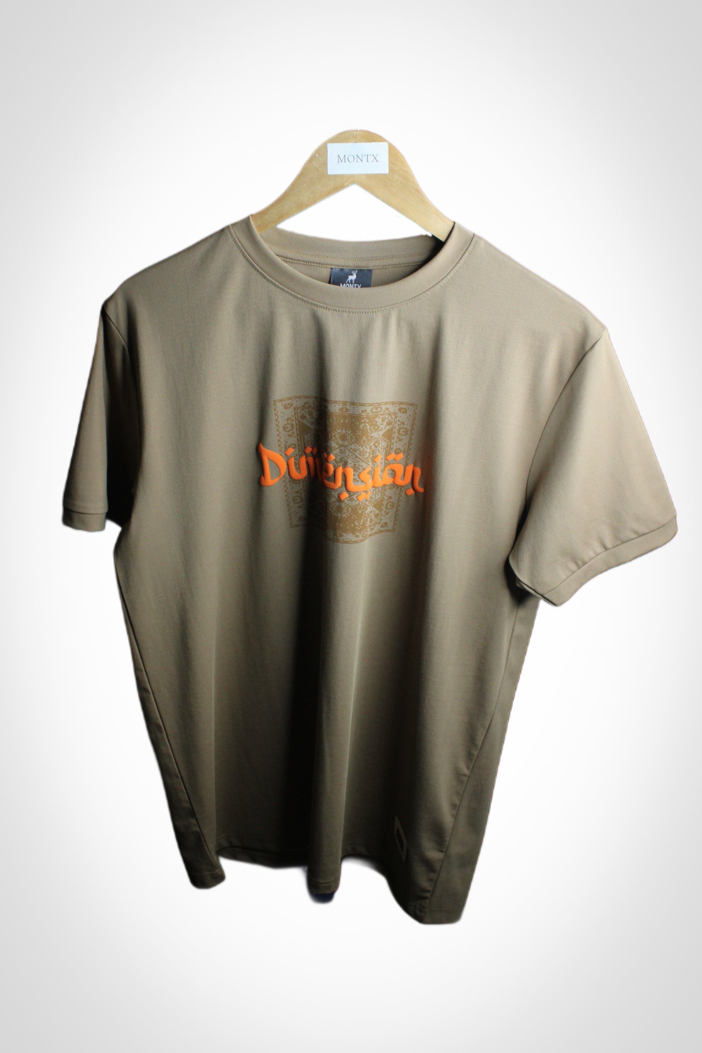 Montx Men's Cotton Round Neck T-shirt  Dimension Print  Regular Fit - Size XL