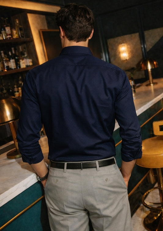 Men’s Premium Cotton Party Wear Shirt – Royal Blue - Montx The Clothing Brand