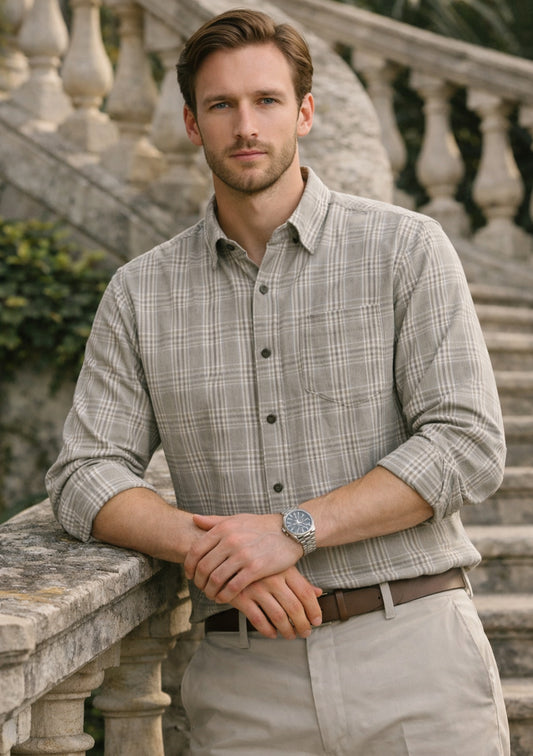 Montx Men’s Full-Sleeve Casual Shirt – Checkered Pattern - Montx The Clothing Brand